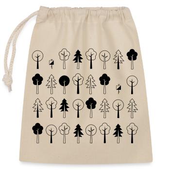 Orientierungslauf [01.1] [orienteering] [V] - Verschließbarer Geschenkbeutel aus Baumwolle (25x30cm) - Natur - Vorne