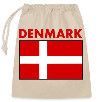 Dänemark - Verschließbarer Geschenkbeutel aus Baumwolle (25x30cm) - Natur - Vorne