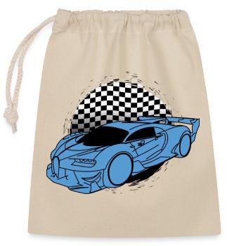 Buga Sports Car Raceflag - Sac cadeau en coton avec cordon (25 x 30 cm) - nature - Devant