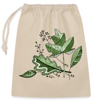 List - Closable cotton gift bag (25x30cm) - nature - Front