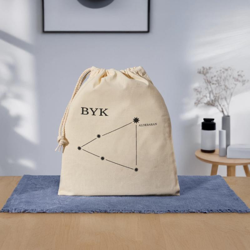 Constellations Closable cotton gift bag (25x30cm)