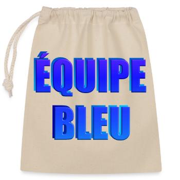 équipe bleu - Sac cadeau en coton avec cordon (25 x 30 cm) - nature - Devant