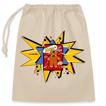 Alsace Pop ART - Closable cotton gift bag (25x30cm) - nature - Front