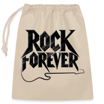 rock forever - Closable cotton gift bag (25x30cm) - nature - Front