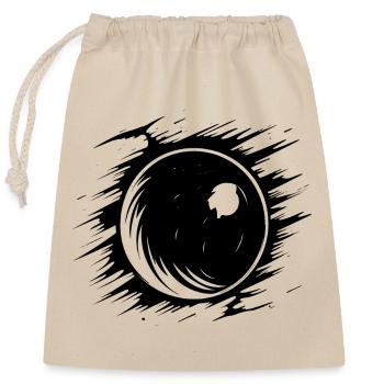 Boule de bowling croquis - Sac cadeau en coton avec cordon (25 x 30 cm) - nature - Devant