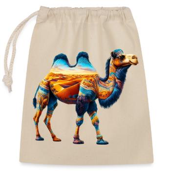 Camel - Closable cotton gift bag (25x30cm) - nature - Front