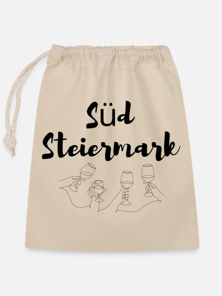 Süd Steiermark - Verschließbarer Geschenkbeutel aus Baumwolle (25x30cm) - Natur