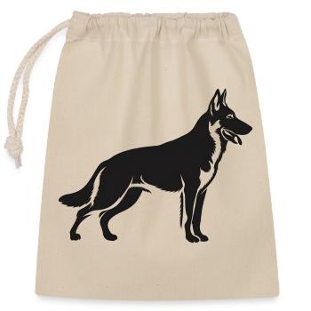 Belgischer Malinois-Schäferhund - Verschließbarer Geschenkbeutel aus Baumwolle (25x30cm) - Natur - Vorne