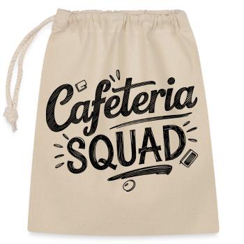 Team and lunch break - Closable cotton gift bag (25x30cm) - nature - Front