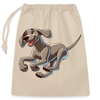 Weimaraner - Verschließbarer Geschenkbeutel aus Baumwolle (25x30cm) - Natur - Vorne