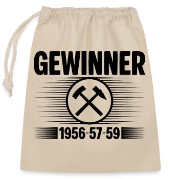 Erzgebirge Gewinner - Verschließbarer Geschenkbeutel aus Baumwolle (25x30cm) - Natur - Vorne