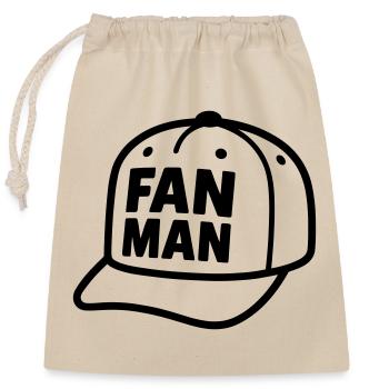 FANMAN Cap - Closable cotton gift bag (25x30cm) - nature - Front