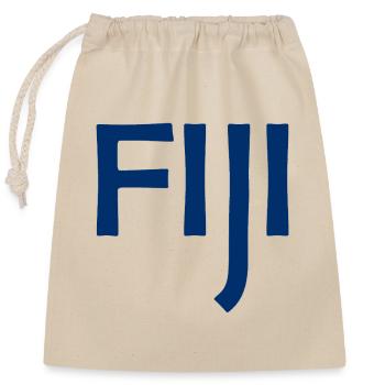 Fiji - Fiji - Islands - Pacific - South Seas - Closable cotton gift bag (25x30cm) - nature - Front