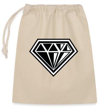 Diamond diamond - Closable cotton gift bag (25x30cm) - nature - Front