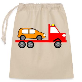Truck - Verschließbarer Geschenkbeutel aus Baumwolle (25x30cm) - Natur - Vorne