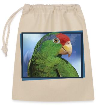 The Tamaulipas parrot - Closable cotton gift bag (25x30cm) - nature - Front