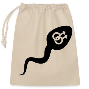 Sperm sperm homosexual - Closable cotton gift bag (25x30cm) - nature - Front