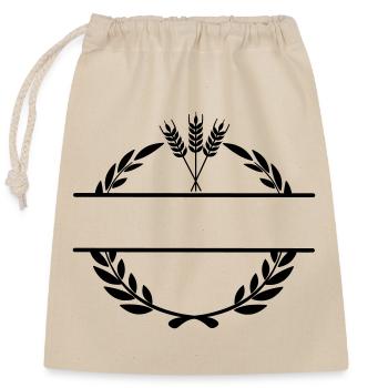 Proud of the farmer wheat grain - Closable cotton gift bag (25x30cm) - nature - Front