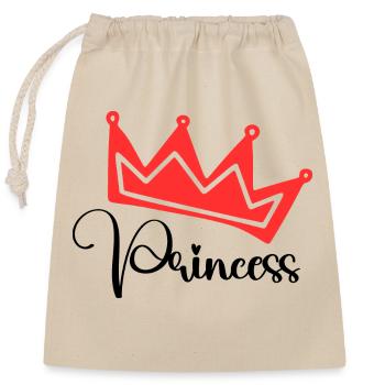 Princesse - Sac cadeau en coton avec cordon (25 x 30 cm) - nature - Devant