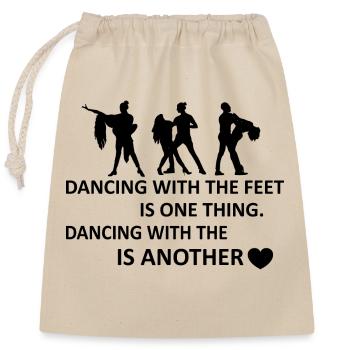 Dancing Dance Music - Closable cotton gift bag (25x30cm) - nature - Front