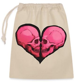Skullheart - Closable cotton gift bag (25x30cm) - nature - Front