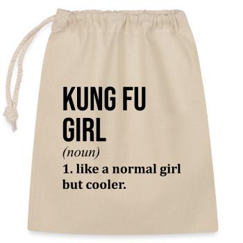 Kung Fu - Closable cotton gift bag (25x30cm) - nature - Front