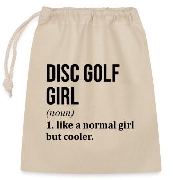 Disc Golf - Sac cadeau en coton avec cordon (25 x 30 cm) - nature - Devant