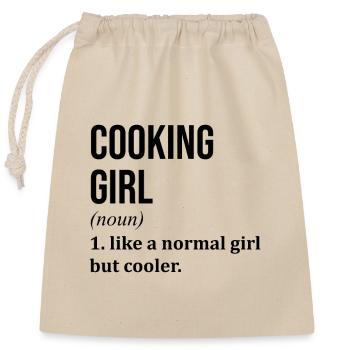 cuisine - Sac cadeau en coton avec cordon (25 x 30 cm) - nature - Devant