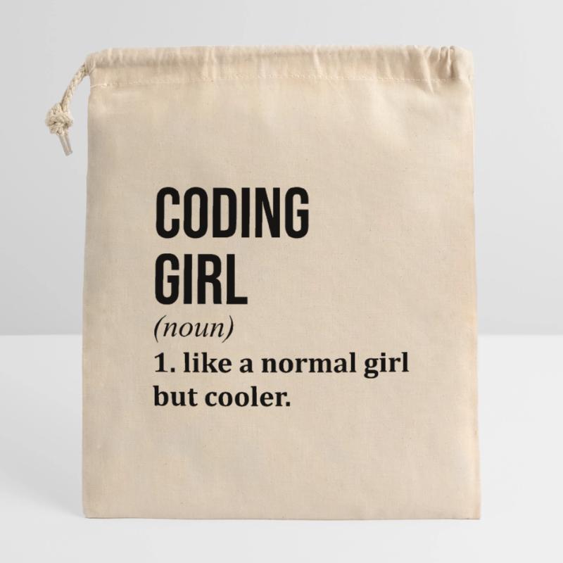 Coding Closable cotton gift bag (25x30cm)