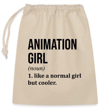 Animation - Closable cotton gift bag (25x30cm) - nature - Front