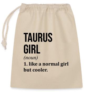 Taureau - Sac cadeau en coton avec cordon (25 x 30 cm) - nature - Devant