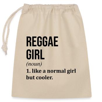 Reggae - Closable cotton gift bag (25x30cm) - nature - Front