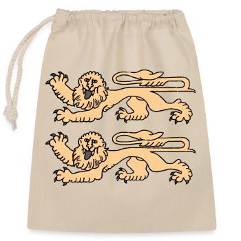 Lions Normandie - Style Vintage - Sac cadeau en coton avec cordon (25 x 30 cm) - nature - Devant