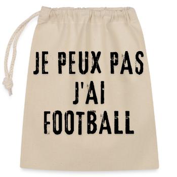 Football - Fußball - Fútbol - Calcio - Foot - Cool - Sac cadeau en coton avec cordon (25 x 30 cm) - nature - Devant