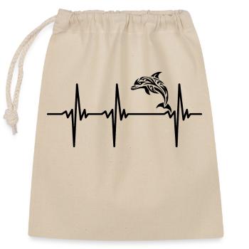 Heartbeat for tribal dolphins - Closable cotton gift bag (25x30cm) - nature - Front