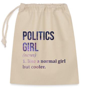 Politics - Closable cotton gift bag (25x30cm) - nature - Front