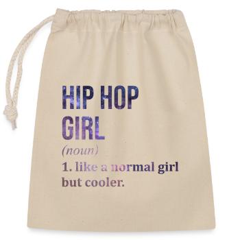 Hip hop - Sac cadeau en coton avec cordon (25 x 30 cm) - nature - Devant