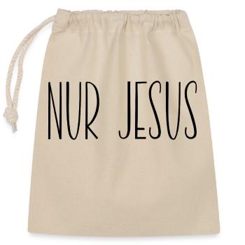 Only Jesus - Closable cotton gift bag (25x30cm) - nature - Front