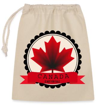 Canada Not For Sale Maple Badge - Verschließbarer Geschenkbeutel aus Baumwolle (25x30cm) - Natur - Vorne