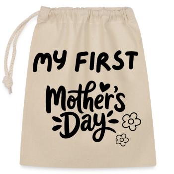 my first mothers day - Verschließbarer Geschenkbeutel aus Baumwolle (25x30cm) - Natur - Vorne