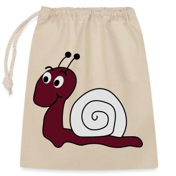 slug - Closable cotton gift bag (25x30cm) - nature - Front