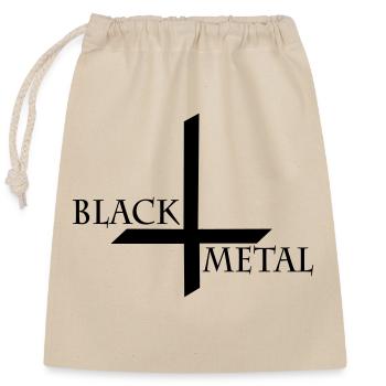 Black metal - Closable cotton gift bag (25x30cm) - nature - Front
