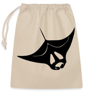 Manta rays - Closable cotton gift bag (25x30cm) - nature - Front