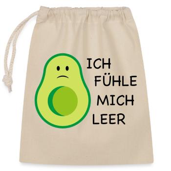 Avocado - Verschließbarer Geschenkbeutel aus Baumwolle (25x30cm) - Natur - Vorne