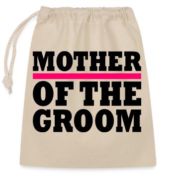 Mother of the groom - Sac cadeau en coton avec cordon (25 x 30 cm) - nature - Devant