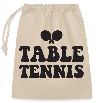 Table Tennis Tischtennisschläger Ping Pong - Verschließbarer Geschenkbeutel aus Baumwolle (25x30cm) - Natur - Vorne