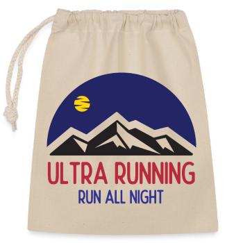 Ultra Running – Laufen Sie die ganze Nacht - Verschließbarer Geschenkbeutel aus Baumwolle (25x30cm) - Natur - Vorne