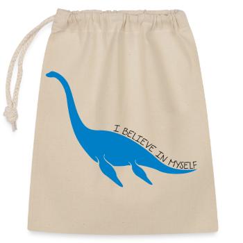 Nessie, I believe! - Closable cotton gift bag (25x30cm) - nature - Front