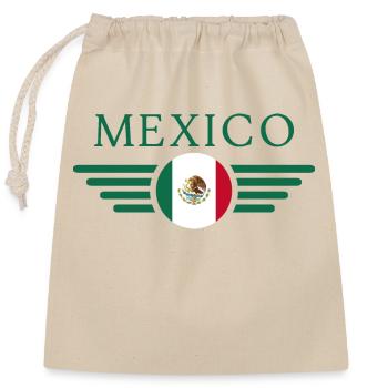 Mexico - Closable cotton gift bag (25x30cm) - nature - Front
