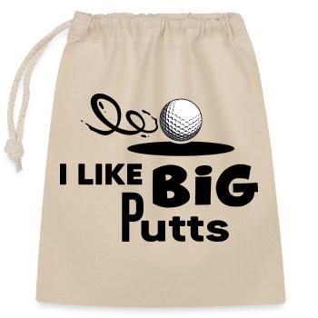 Golf Golf Putts Golf Players Golf Terrain de golf - Sac cadeau en coton avec cordon (25 x 30 cm) - nature - Devant